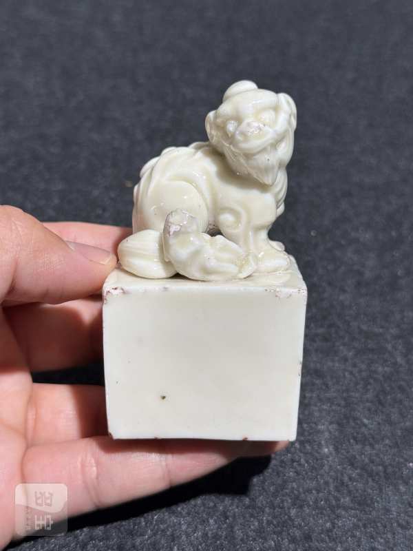 明末清初 陈永华自用德化窑兽纽印章一对 - 图15